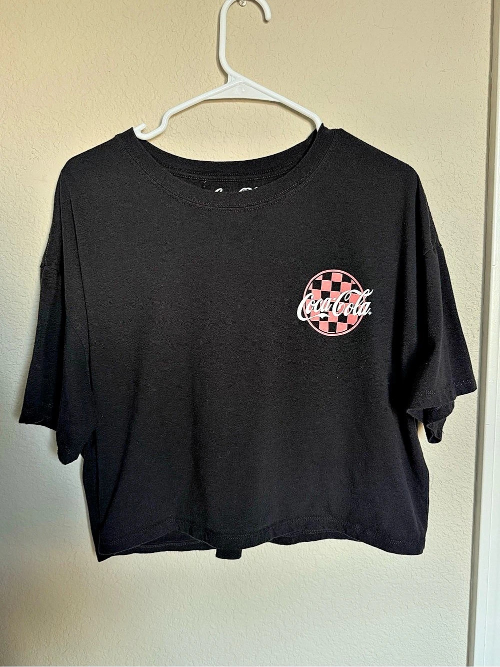 Coca-Cola Checkered Graphic Tee in Black & Red Size 2X